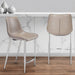 Set of two 26-inch gray and silver steel low back counter height bar chairs by HomeRoots, perfect for kitchen or bar seating.