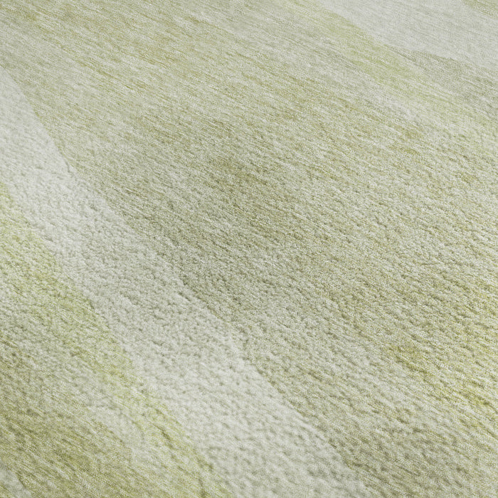 10' X 14' Abstract Washable Area Rug With UV Protection (684256) - Artichoke Green / Ivory