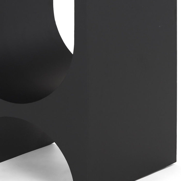Iron Square Sled End Table - Black