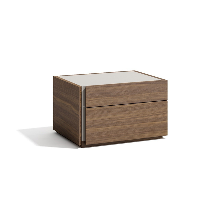J & M Furniture Porto Premium Bedroom Sets In Walnut & Light Grey
