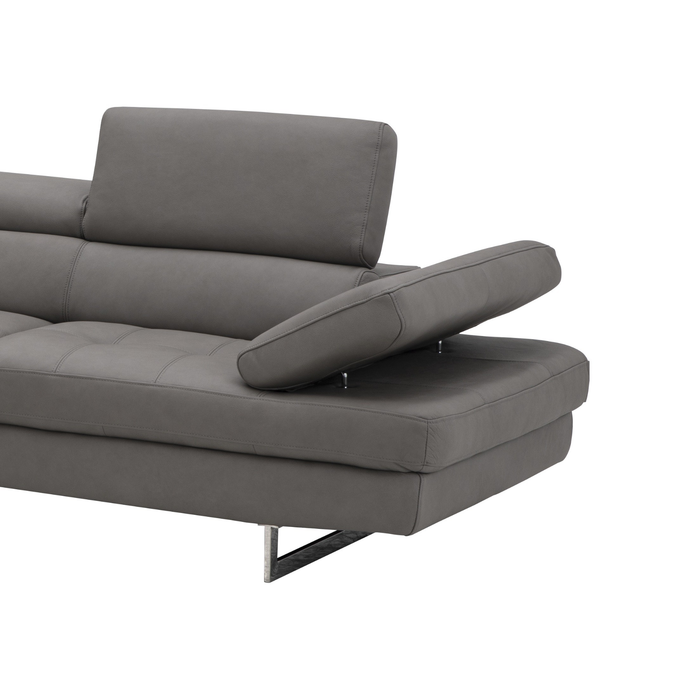 J & M Furniture A761 Italian Leather Sectional in Truffle
