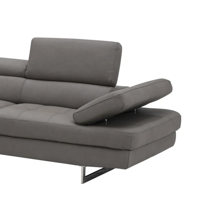 J & M Furniture A761 Italian Leather Sectional Truffle In Left hand Facing