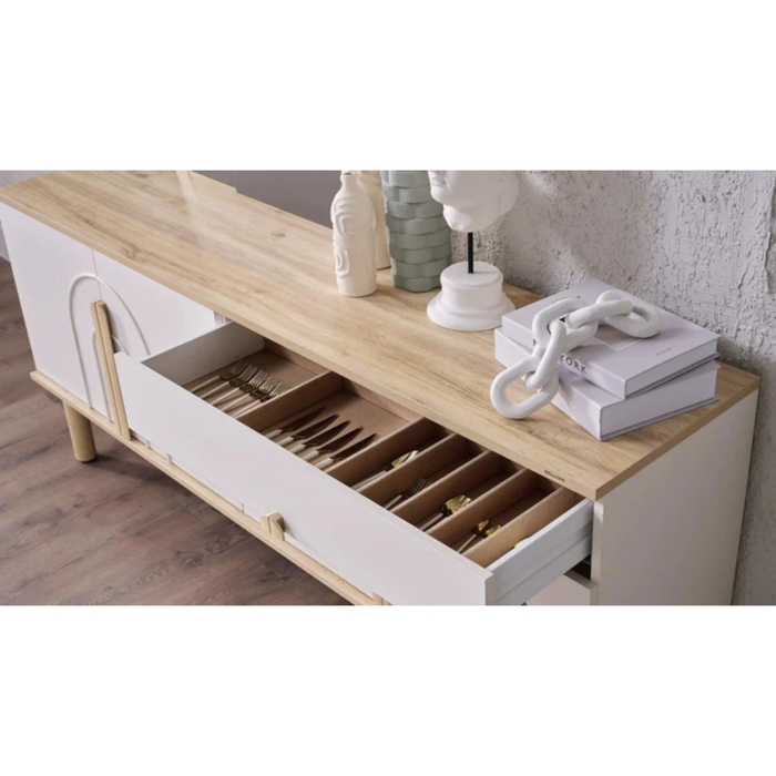 Bellona Boheems Console With Mirror - Palermo White