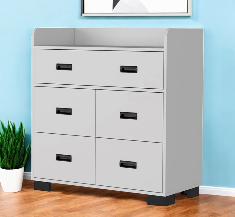 Five Drawer Dresser - White