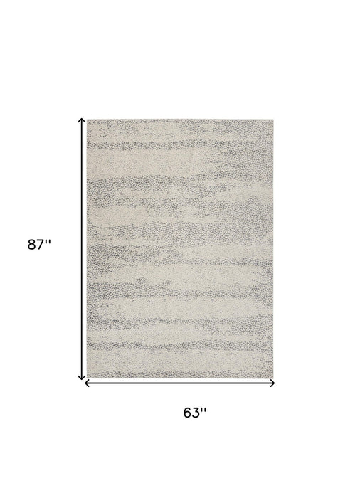 5' X 7' Abstract Area Rug (550462) - Beige / Gray
