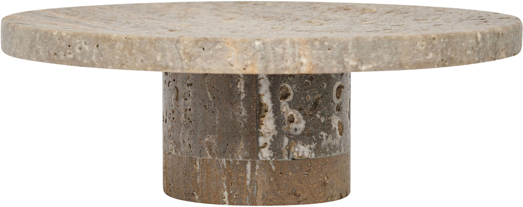 Rectangular Ralston genuine travertine tray by Meridian Furniture with natural stone surface and sleek modern design.