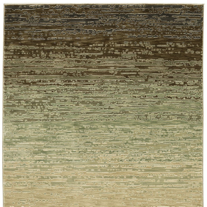 8' X 11' Abstract Area Rug - Beige And Brown