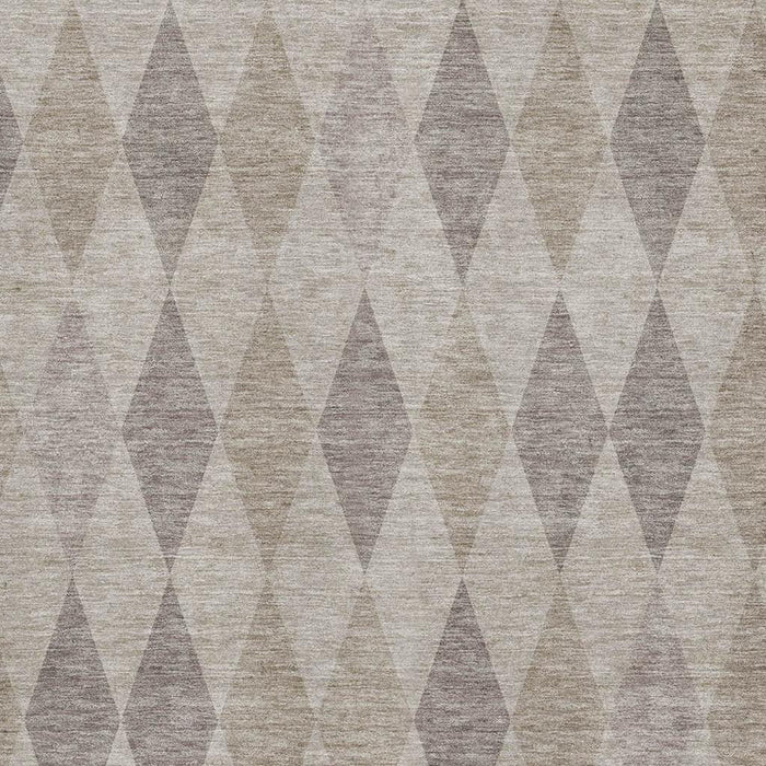 10' X 14' Geometric Washable Area Rug With UV Protection (649348) - Beige / Gray