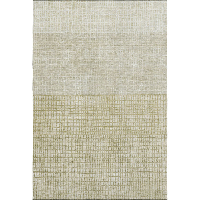 10' X 14' Geometric Washable Area Rug With UV Protection (705011) - Beige / Ivory / Gray