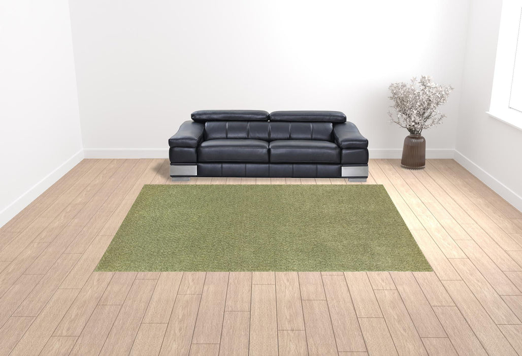 10' x 13' Shag Tufted Handmade Stain Resistant Area Rug - Olive Green