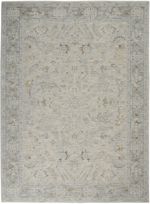 8' X 10' Floral Area Rug (551084) - Gray