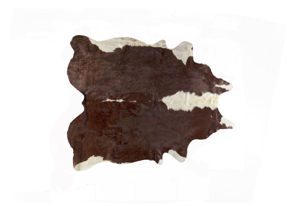5' x 7' Cowhide Handmade Area Rug - Brown And White