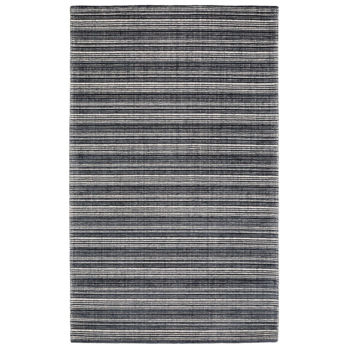 8' X 10' Striped Hand Tufted Area Rug - Black And Ivory