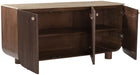 Meridian Furniture Cressa mango wood sideboard with sleek design, featuring storage compartments and a smooth finish.