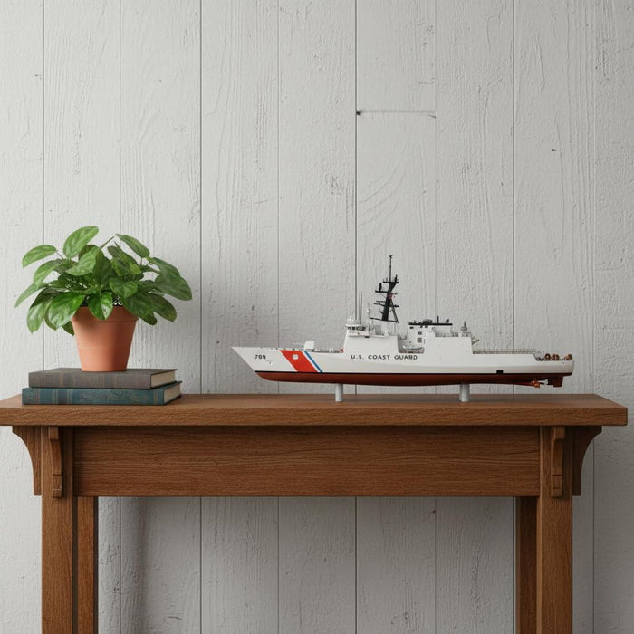Hand Painted Model Boat (624370) - White
