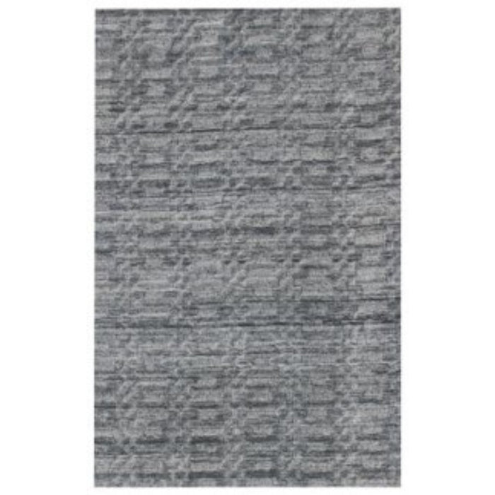 9' x 12' Hand Loomed Area Rug - Blue And Charcoal