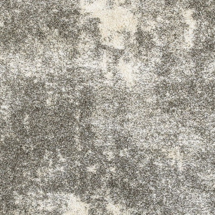 10' x 13' Distressed Abstract Area Rug - Gray And Ivory