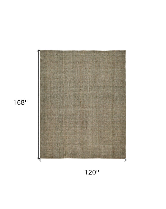 10' x 14' Hand Woven Area Rug - Green
