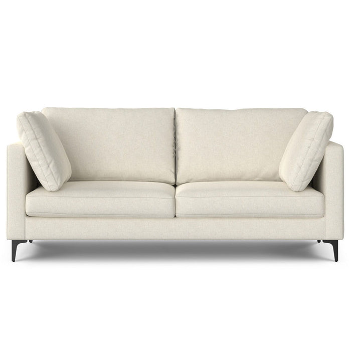 76" Fabric Sofa With Black Legs - Cream