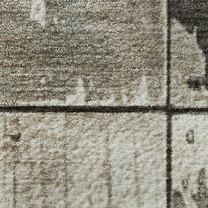 10' X 14' Geometric Washable Area Rug With UV Protection (706583) - Taupe / Gray