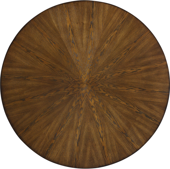 Brown Sheridan dining table by Meridian Furniture featuring a sleek wooden design for modern dining spaces.