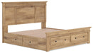 Signature Design by Ashley Makidern panel storage bed with built-in drawers and modern wood finish for bedroom storage and style.