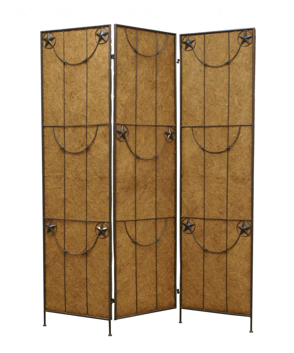 Metal Lone Star Screen - Brown