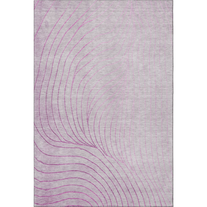 10' X 14' Abstract Washable Area Rug With UV Protection (718091) - Blush / Linen