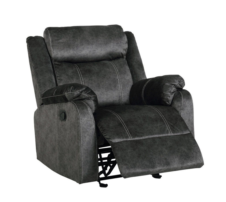 Granite Fabric Manual Recliner - Gray