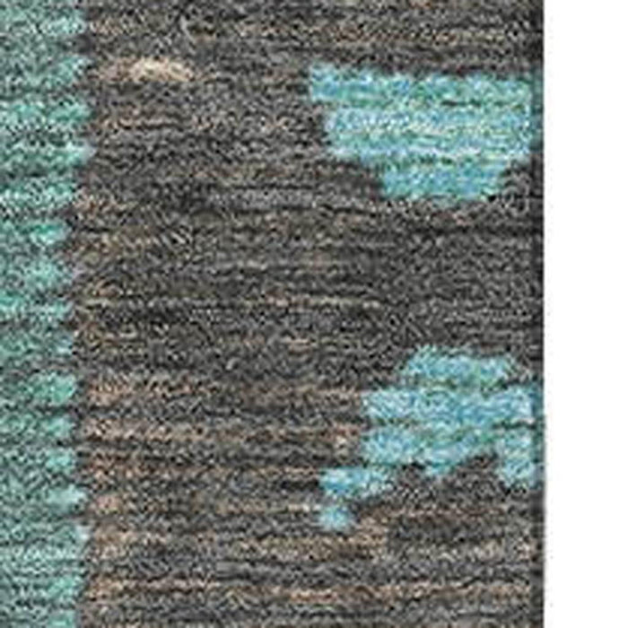 10' X 14' Tribal Washable Area Rug With UV Protection (709024) - Brown / Teal / Ivory
