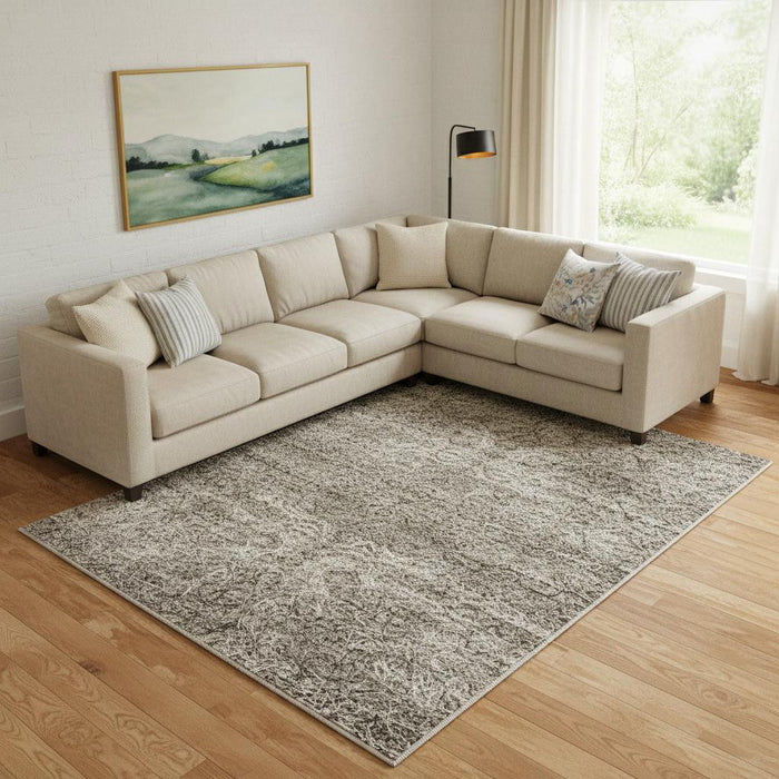 9' X 12' Wool Abstract Hand Tufted Area Rug (722215) - Blue / Ivory