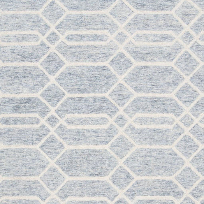 12' X 15' Wool Geometric Hand Tufted Area Rug (566141) - Blue / Ivory