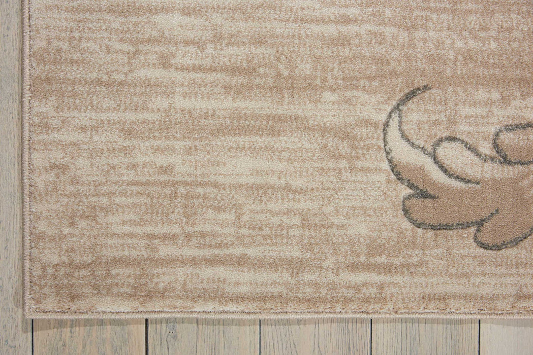 9' X 13' Damask Non Skid Area Rug - Tan