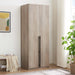 Manhattan Comfort Manhattan Lee wardrobe closet with hanging rod and shoe shelves, wooden furniture for bedroom storage.
