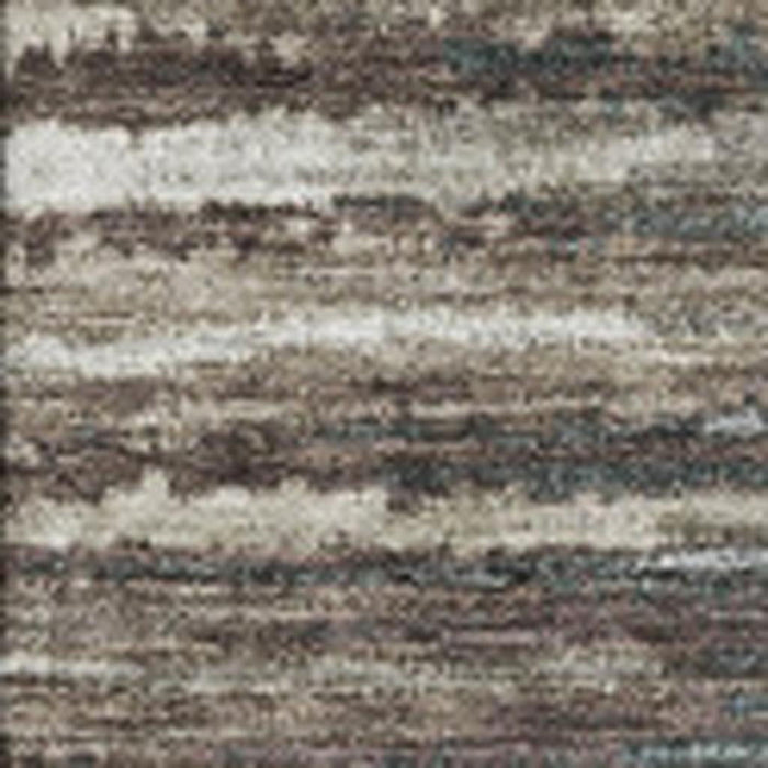 9' X 12' Striped Washable Area Rug With UV Protection (650979) - Brown / Gray / Ivory