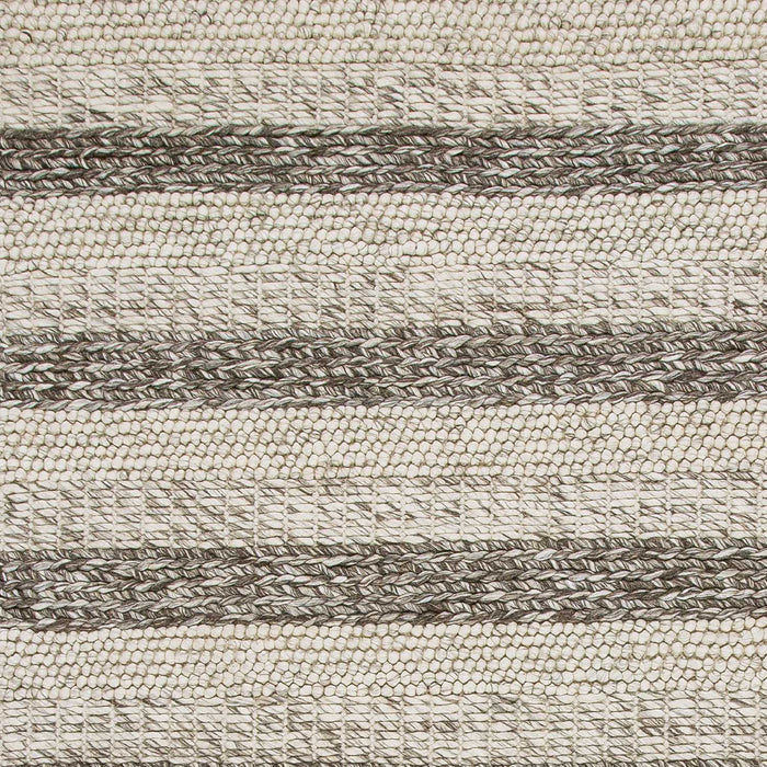 5' x 7' Hand Woven Knobby Stripes Indoor Area Rug - Gray White