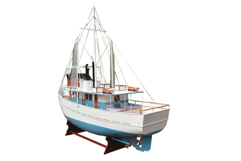 Dickie Walker XXXL Trawler Yacht Model - Blue / White