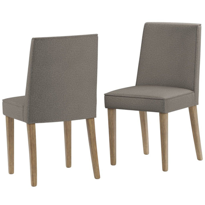 Wood Dining Parsons Chairs (Set of 2) - Taupe / Brown