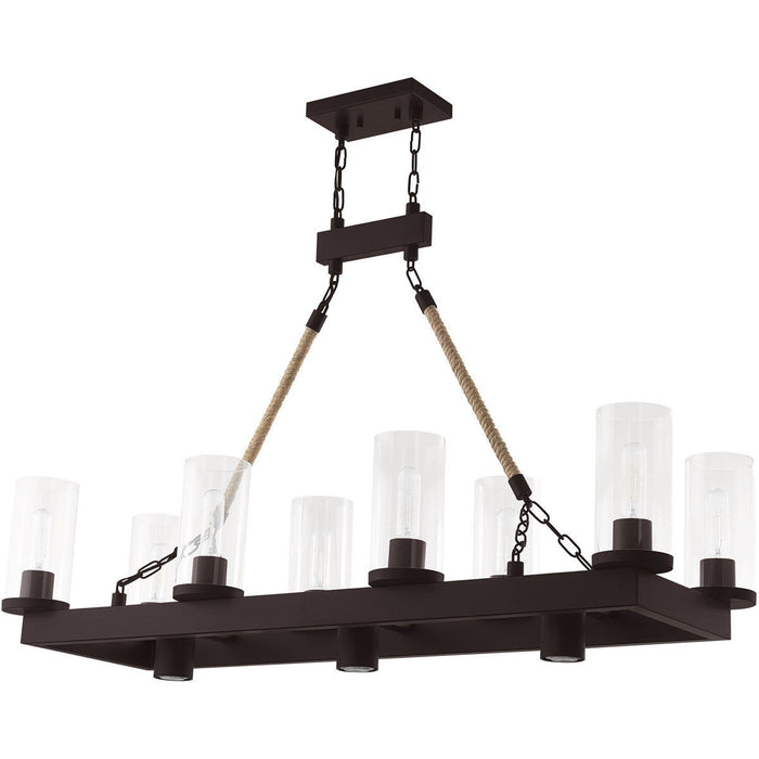 Eleven Light Dimmable Chandelier With Shades - Bronze