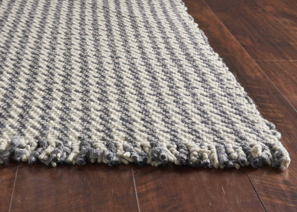 8' x 11' Wool Area Rug - Ivory Or Gray