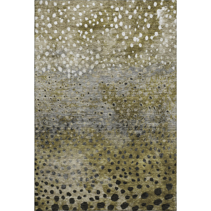 10' X 14' Polka Dot Washable Area Rug With UV Protection (683650) - Brown / Gray / Beige
