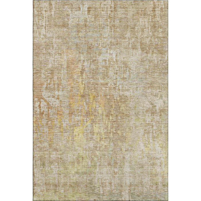10' X 14' Abstract Washable Area Rug With UV Protection (692268) - Fern Green / Blue / Beige