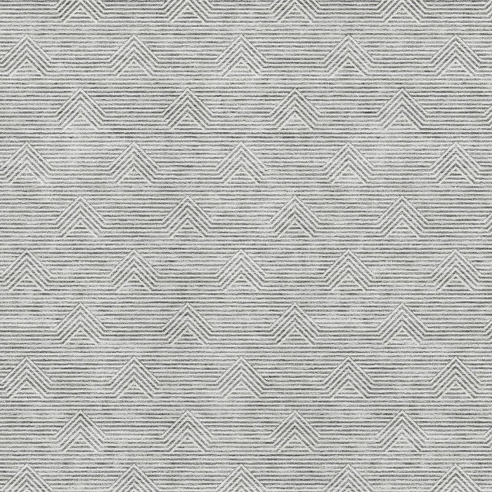 10' X 14' Abstract Geometric Washable Area Rug With UV Protection (672332) - Gray / Ivory