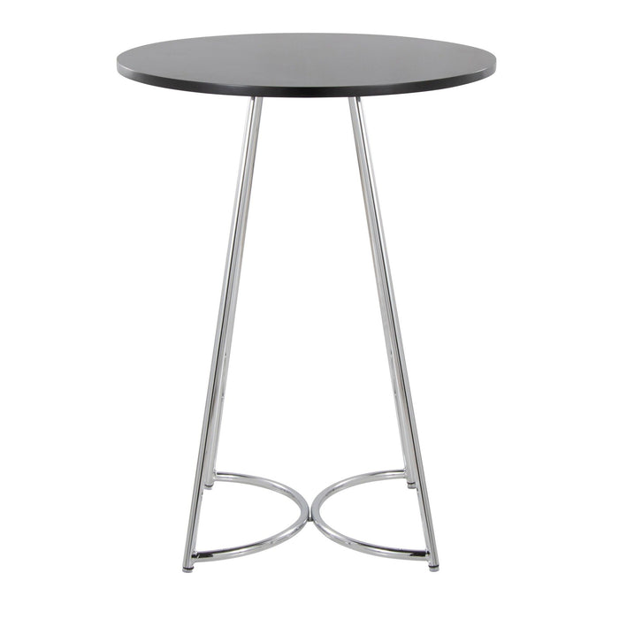 Cece - Counter Table - Chrome Metal