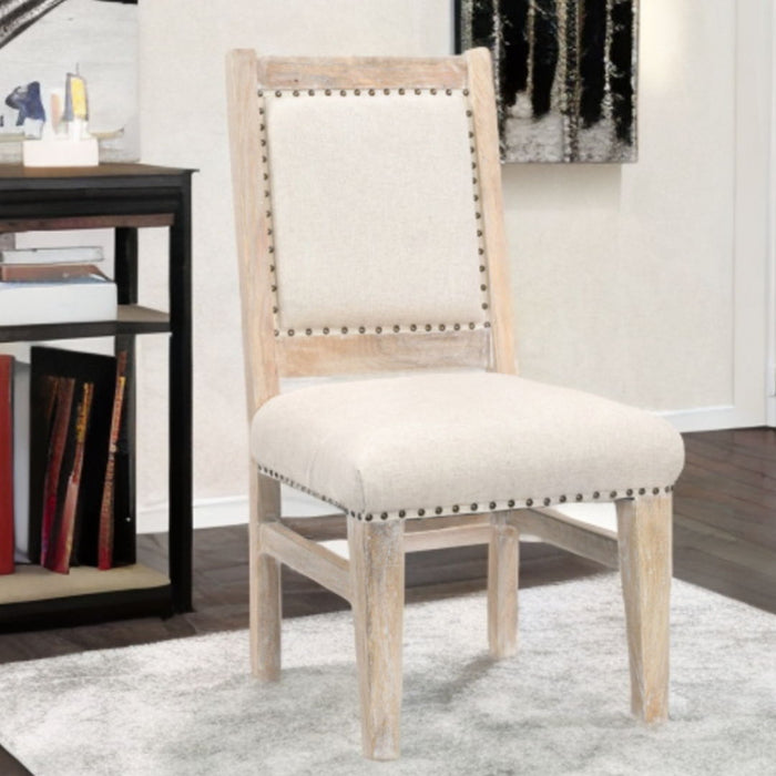 Side Chair - Beige And White