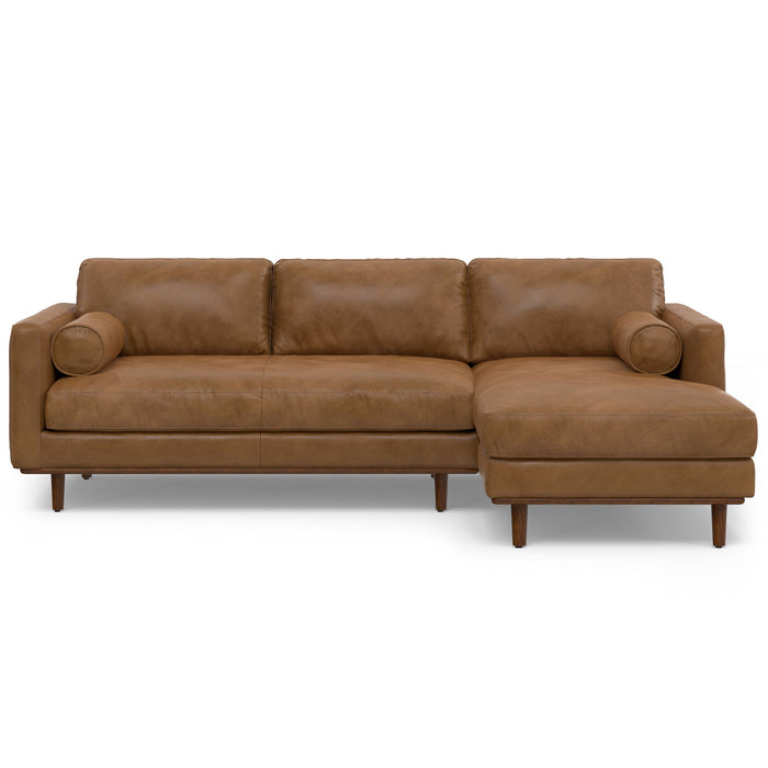 Mid-Century Leather Sofa - Brown