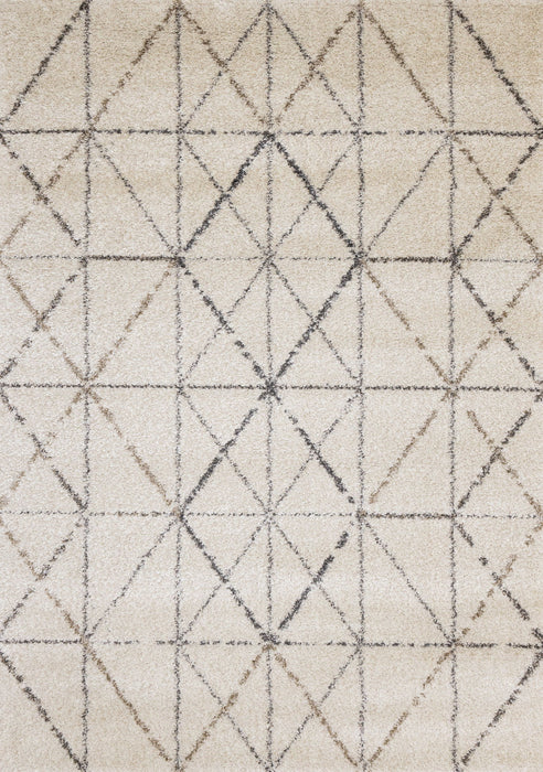 5' X 8' Tribal Area Rug (660277) - Cream / Gray