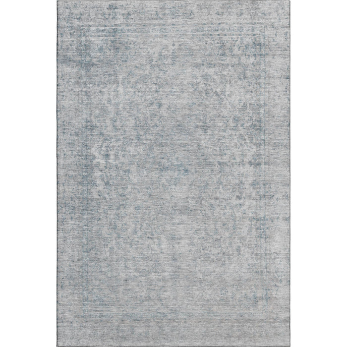 10' X 14' Oriental Washable Area Rug With UV Protection (695870) - Silver / Gray