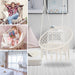 Giga macrame hanging hammock chair with rope swing design, suitable for indoor and outdoor relaxation.