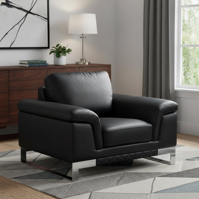 Lovely Leather Chair - Black